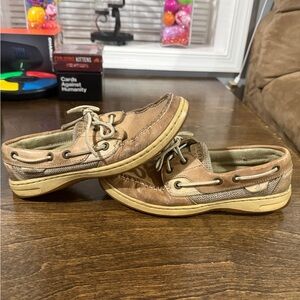 Sperry women’s Brown and Tan Boat Shoes